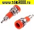 Разъём Z010 4mm panel jack RED