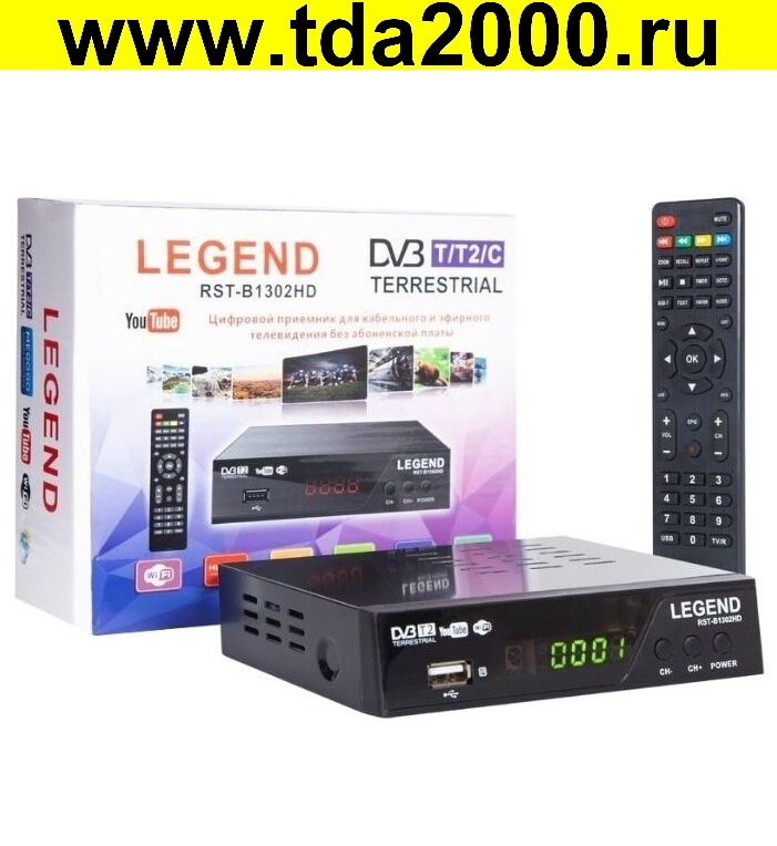 Тюнер DVB-T2 Тюнер DVB-T2 Legend DVB-T2/C RST-B1302HD в металлическом корпусе (Цифровая приставка для телевизора, приемник для ТВ) (цифровой эфирный ресивер)
