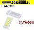 чип светодиод smd LED 4014 6в (-) 1вт (замена 4020) 150мА холодный белый для подсветки ЖК-экранов чип светодиод